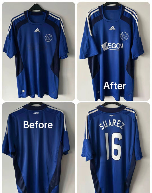 Ajax 2008/09 Away Shirt Aegon Sponsor Restoration And Suarez Nameset Application