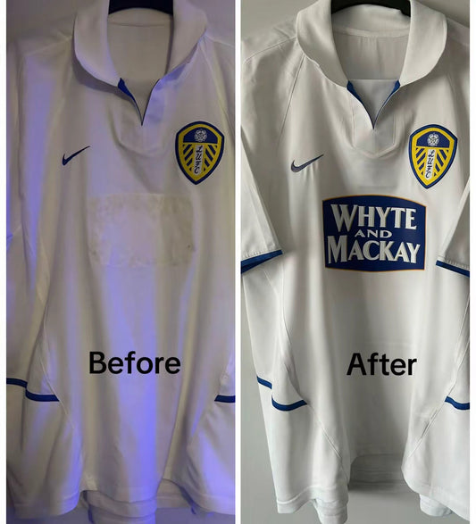 Leeds United 2003/04 Home Shirt Whyte And Mackay Sponsor Restoration