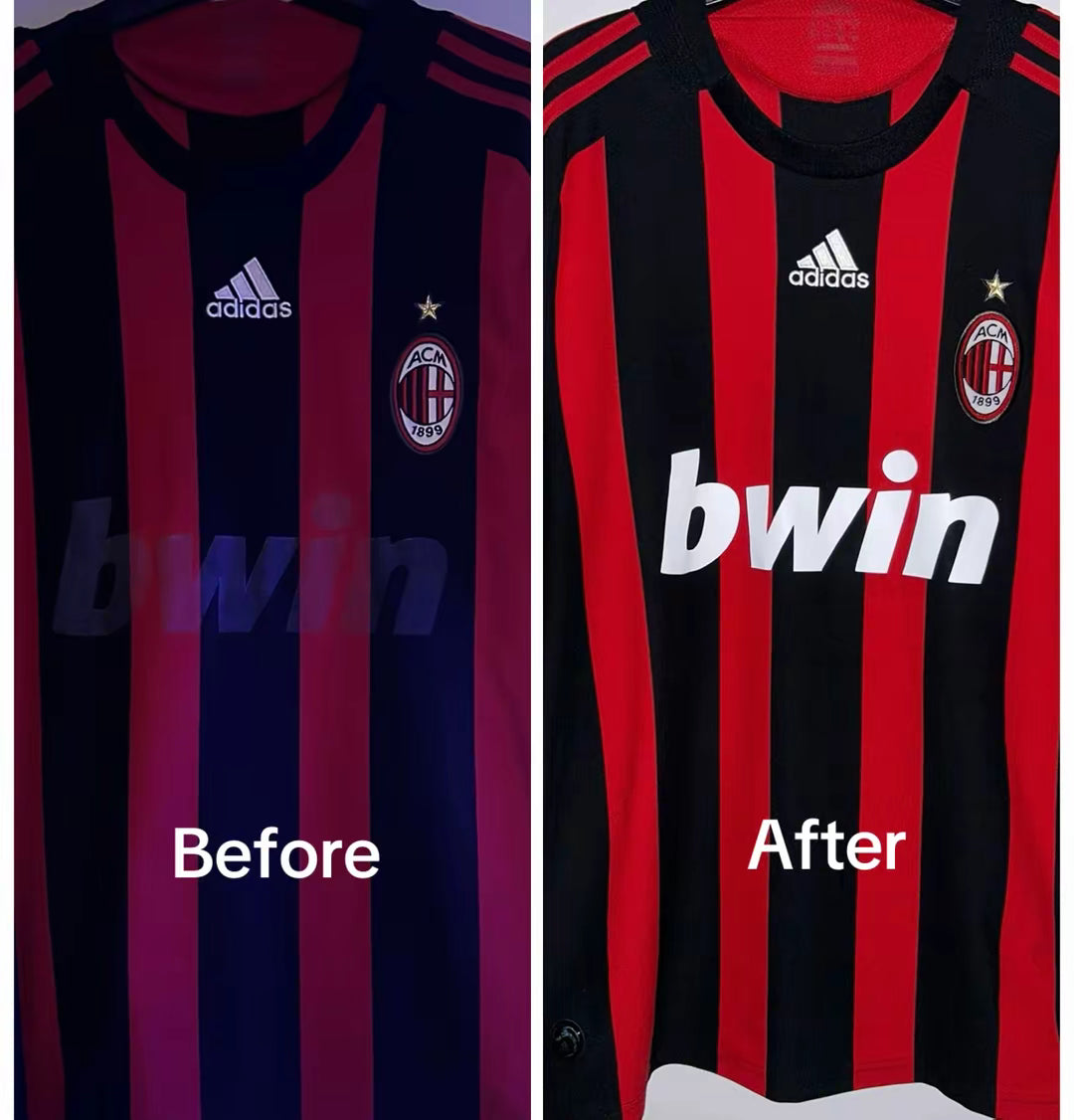 AC Milan 2008/09 Home Shirt Bwin Sponsor Restoration