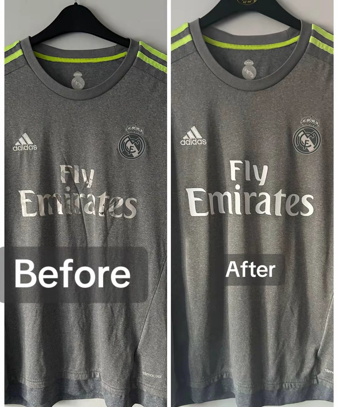 Real Madrid 2015/16 Away Shirt Fly Emirates Sponsor Restoration