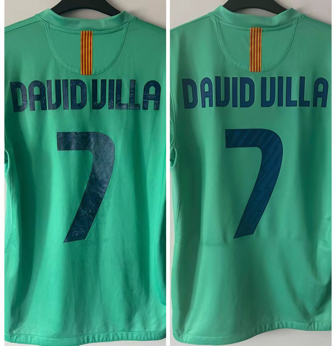 Barcelona 2011/12 Third Shirt David Villa Nameset Restoration