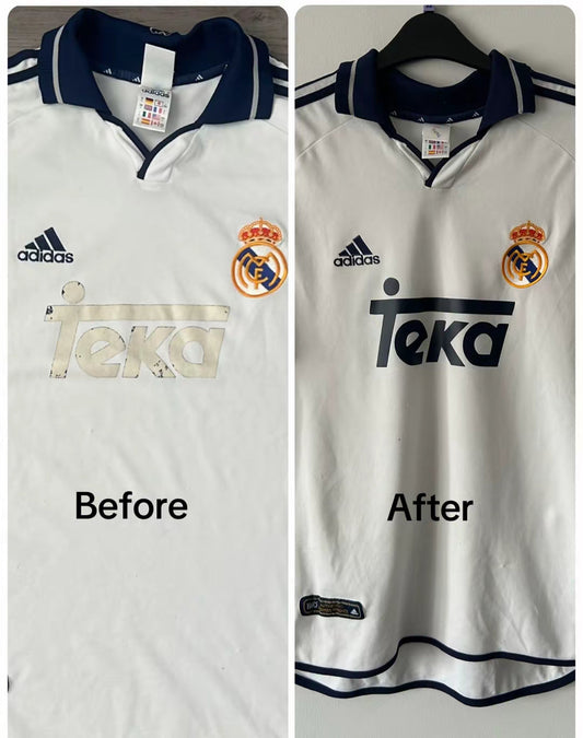 Real Madrid 2000/01 Home Shirt Teka Sponsor Restoration