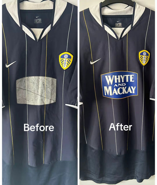 Leeds United 2003/04 Away Shirt Whyte And Mackay Sponsor Restoration