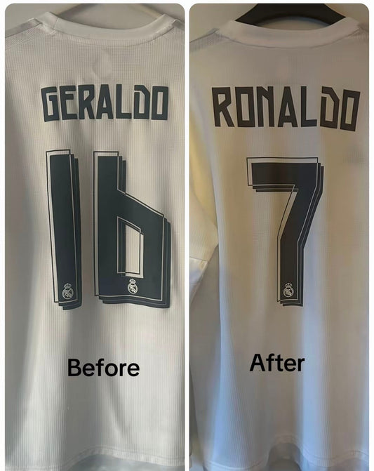 Real Madrid 2015/16 Home Shirt Nameset Swap Ronaldo